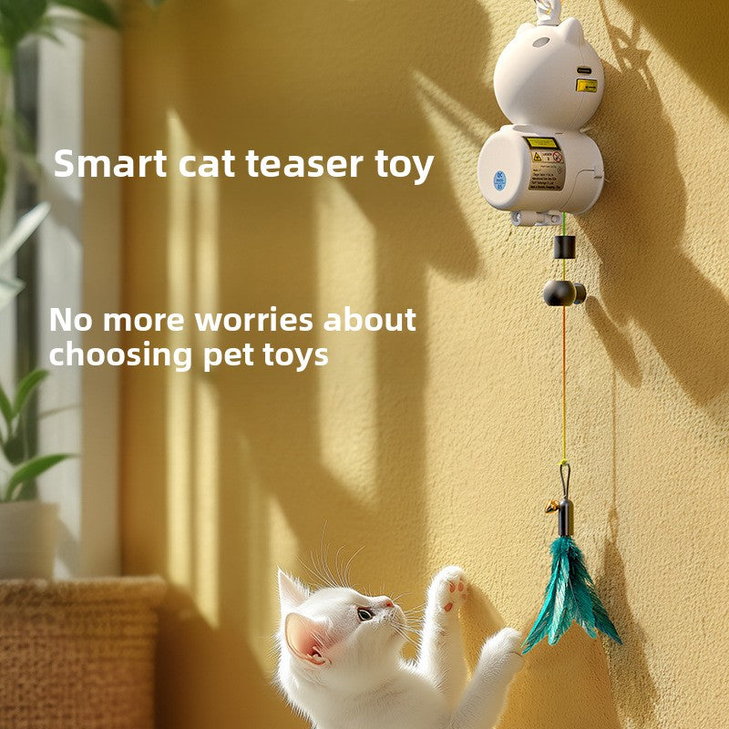 Automatic Cat Teasing Hanging Retractable Cat Toy